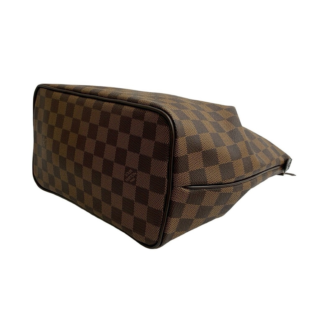 LOUIS VUITTON Authentic Brown Damier Leather Tote Bag - Picture 8 of 10